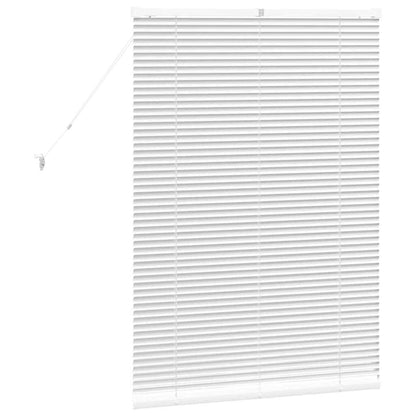 Window Blind with Curtains Manual White Aluminium