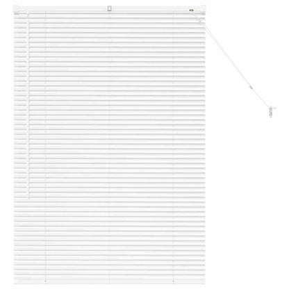 Window Blind with Curtains Manual White Aluminium
