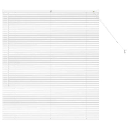 Window Blind with Curtains Manual White Aluminium