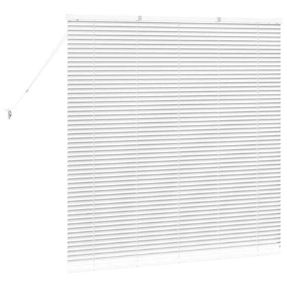 Window Blind with Curtains Manual White Aluminium