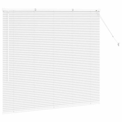 Window Blind with Curtains Manual White Aluminium