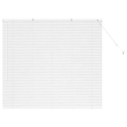 Window Blind with Curtains Manual White Aluminium