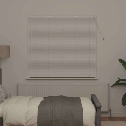 Window Blind with Curtains Manual White Aluminium
