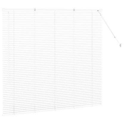 Window Blind with Curtains Manual White Aluminium