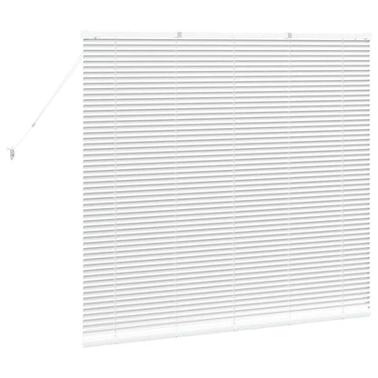 Window Blind with Curtains Manual White Aluminium