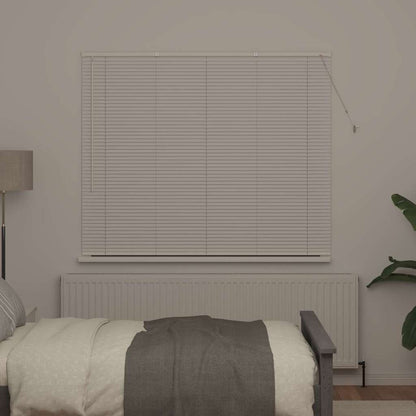 Window Blind with Curtains Manual White Aluminium