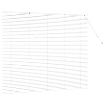 Window Blind with Curtains Manual White Aluminium
