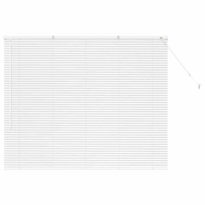 Window Blind with Curtains Manual White Aluminium