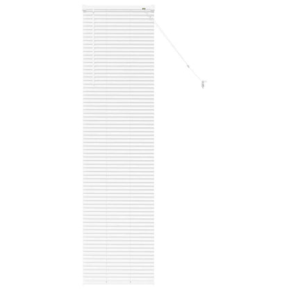 Window Blind with Curtains Manual White Aluminium