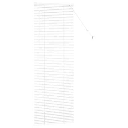 Window Blind with Curtains Manual White Aluminium