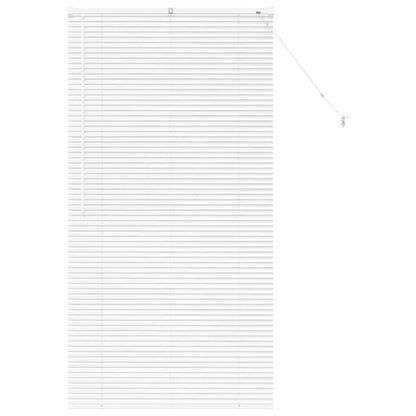 Window Blind with Curtains Manual White Aluminium