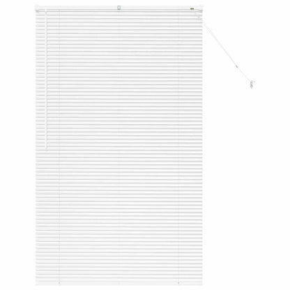 Window Blind with Curtains Manual White Aluminium
