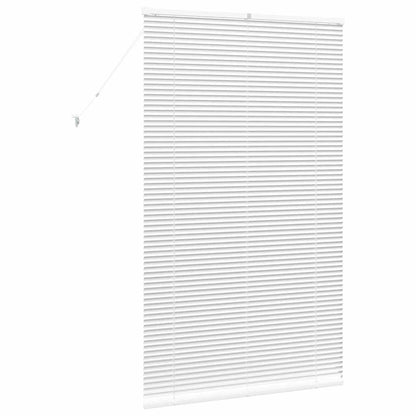 Window Blind with Curtains Manual White Aluminium