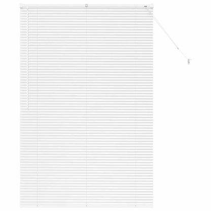 Window Blind with Curtains Manual White Aluminium