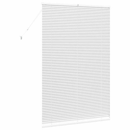 Window Blind with Curtains Manual White Aluminium