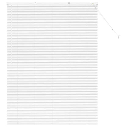 Window Blind with Curtains Manual White Aluminium