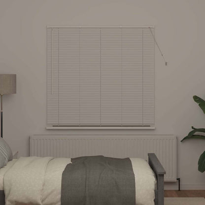 Window Blind with Curtains Manual White Aluminium