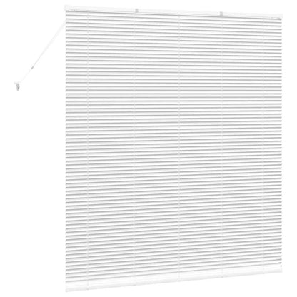 Window Blind with Curtains Manual White Aluminium