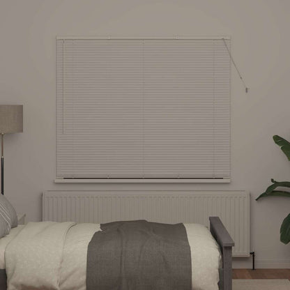 Window Blind with Curtains Manual White Aluminium