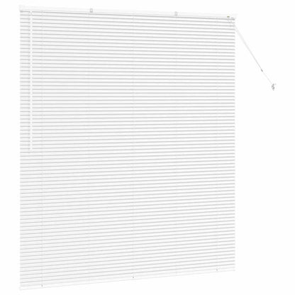 Window Blind with Curtains Manual White Aluminium