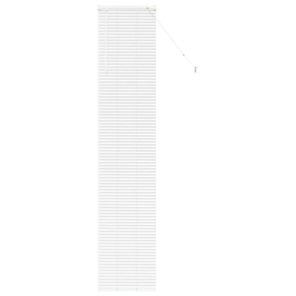 Window Blind with Curtains Manual White Aluminium