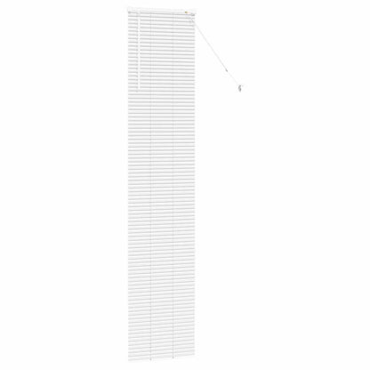 Window Blind with Curtains Manual White Aluminium
