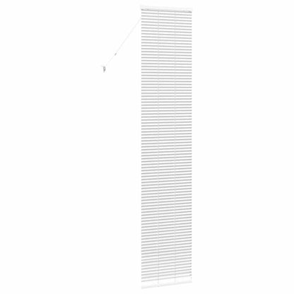 Window Blind with Curtains Manual White Aluminium