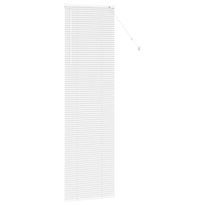 Window Blind with Curtains Manual White Aluminium