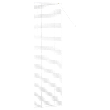 Window Blind with Curtains Manual White Aluminium