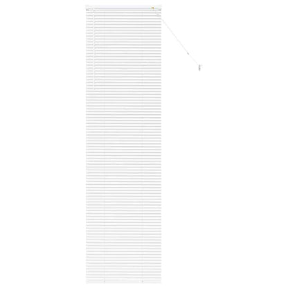 Window Blind with Curtains Manual White Aluminium