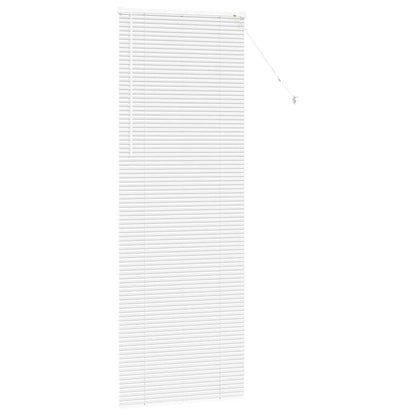 Window Blind with Curtains Manual White Aluminium