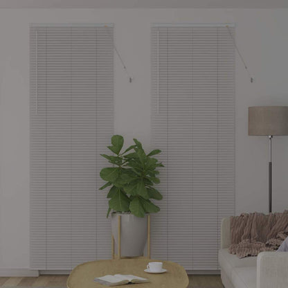 Window Blind with Curtains Manual White Aluminium