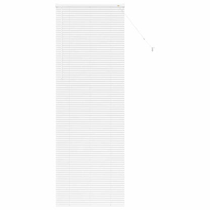 Window Blind with Curtains Manual White Aluminium