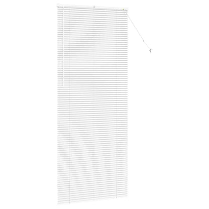 Window Blind with Curtains Manual White Aluminium