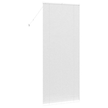 Window Blind with Curtains Manual White Aluminium