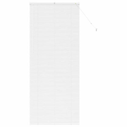 Window Blind with Curtains Manual White Aluminium