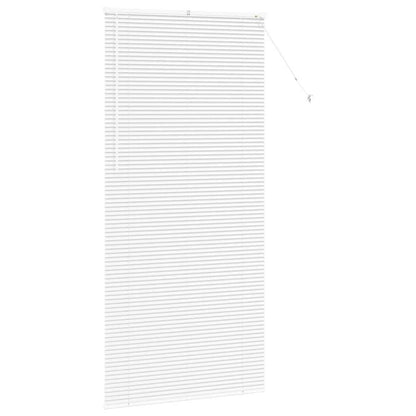 Window Blind with Curtains Manual White Aluminium