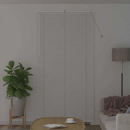 Window Blind with Curtains Manual White Aluminium