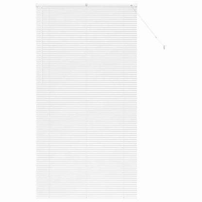 Window Blind with Curtains Manual White Aluminium