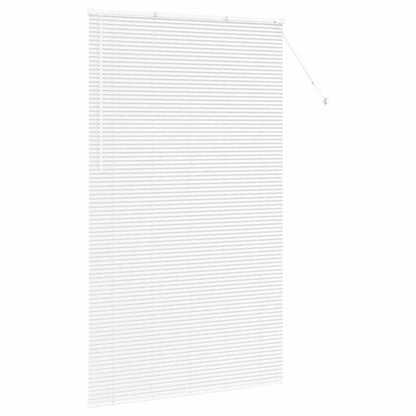 Window Blind with Curtains Manual White Aluminium