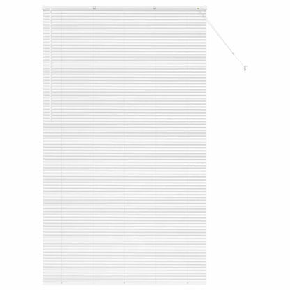 Window Blind with Curtains Manual White Aluminium