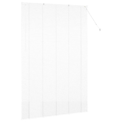 Window Blind with Curtains Manual White Aluminium
