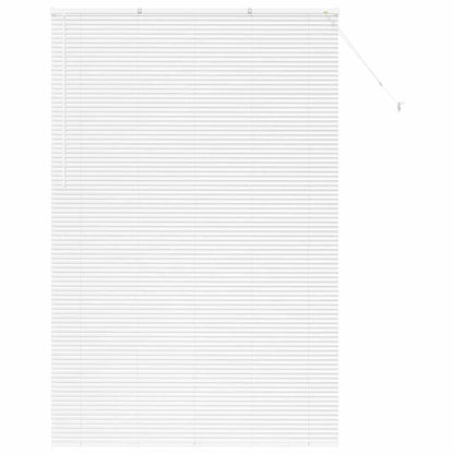 Window Blind with Curtains Manual White Aluminium