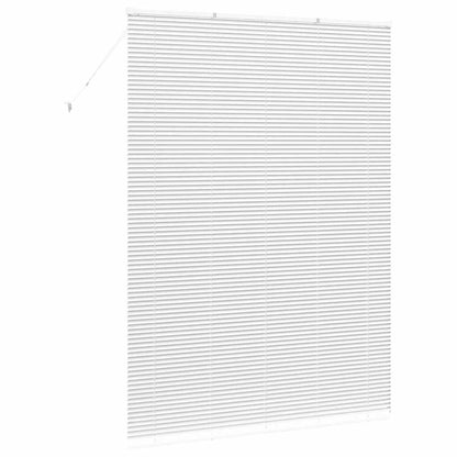 Window Blind with Curtains Manual White Aluminium