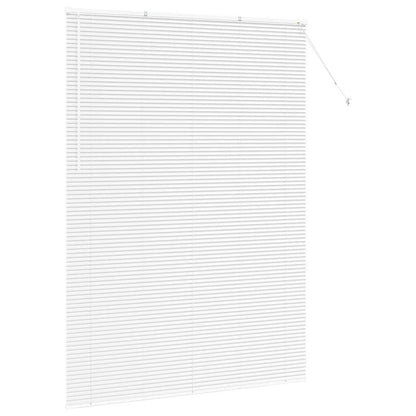 Window Blind with Curtains Manual White Aluminium