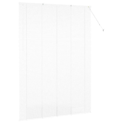 Window Blind with Curtains Manual White Aluminium