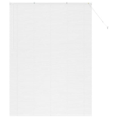 Window Blind with Curtains Manual White Aluminium