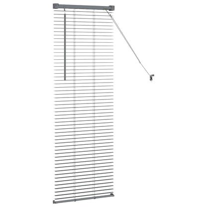 Window Blind with Curtains Manual Dark grey Aluminium