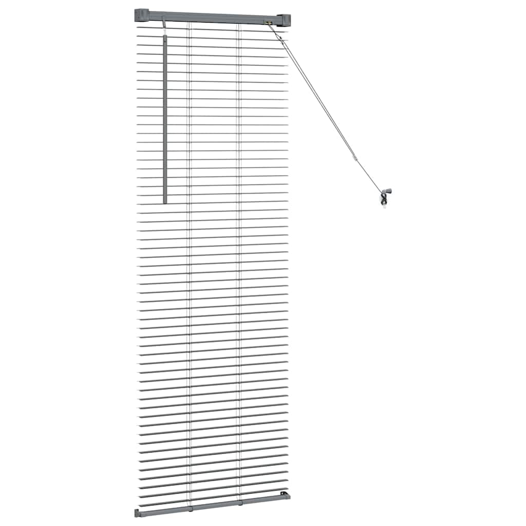 Window Blind with Curtains Manual Dark grey Aluminium