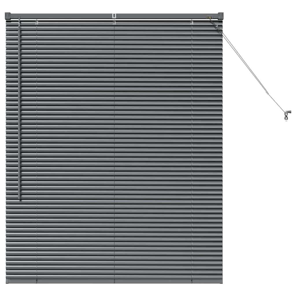 Window Blind with Curtains Manual Dark grey Aluminium